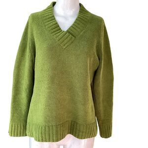 Carol Reed large green pullover sweater. 0585